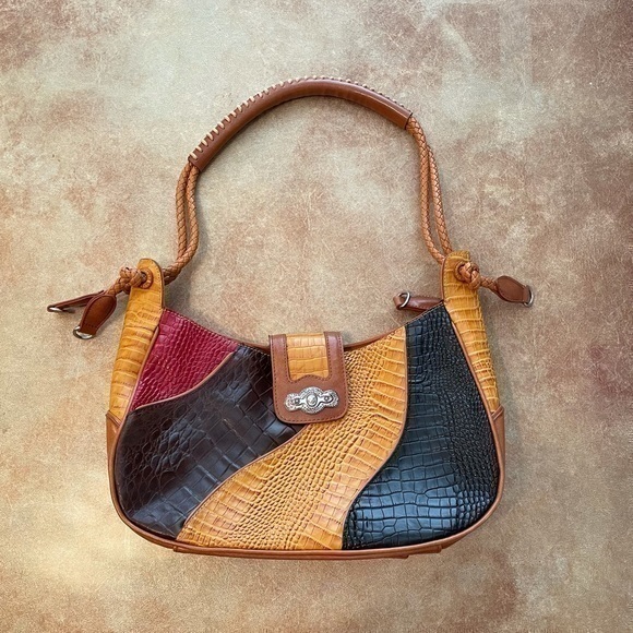 Marc Chantel Handbags - Marc Chantel faux snakeskin black & brown